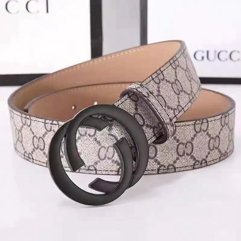 Double G Buckle Leather Belt photo 4