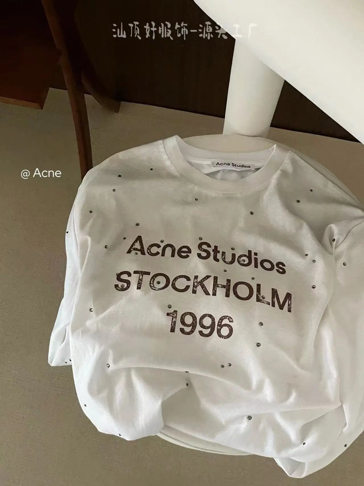 Acne Studios Stockholm 1996 Studded Long-Sleeve T-Shirt Black - 6