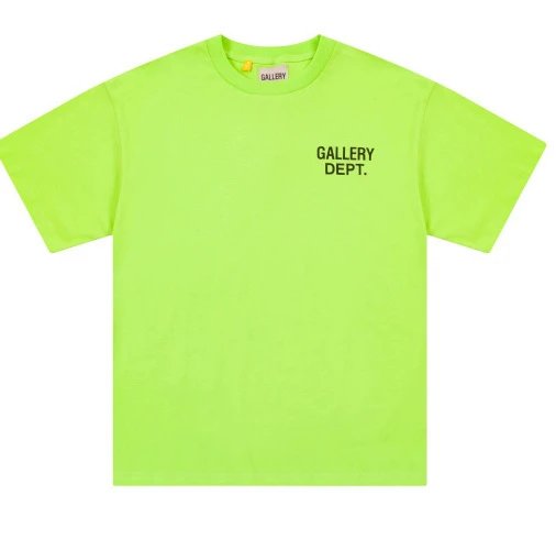 Gallery Dept T-shirt Logo Print Neon Green