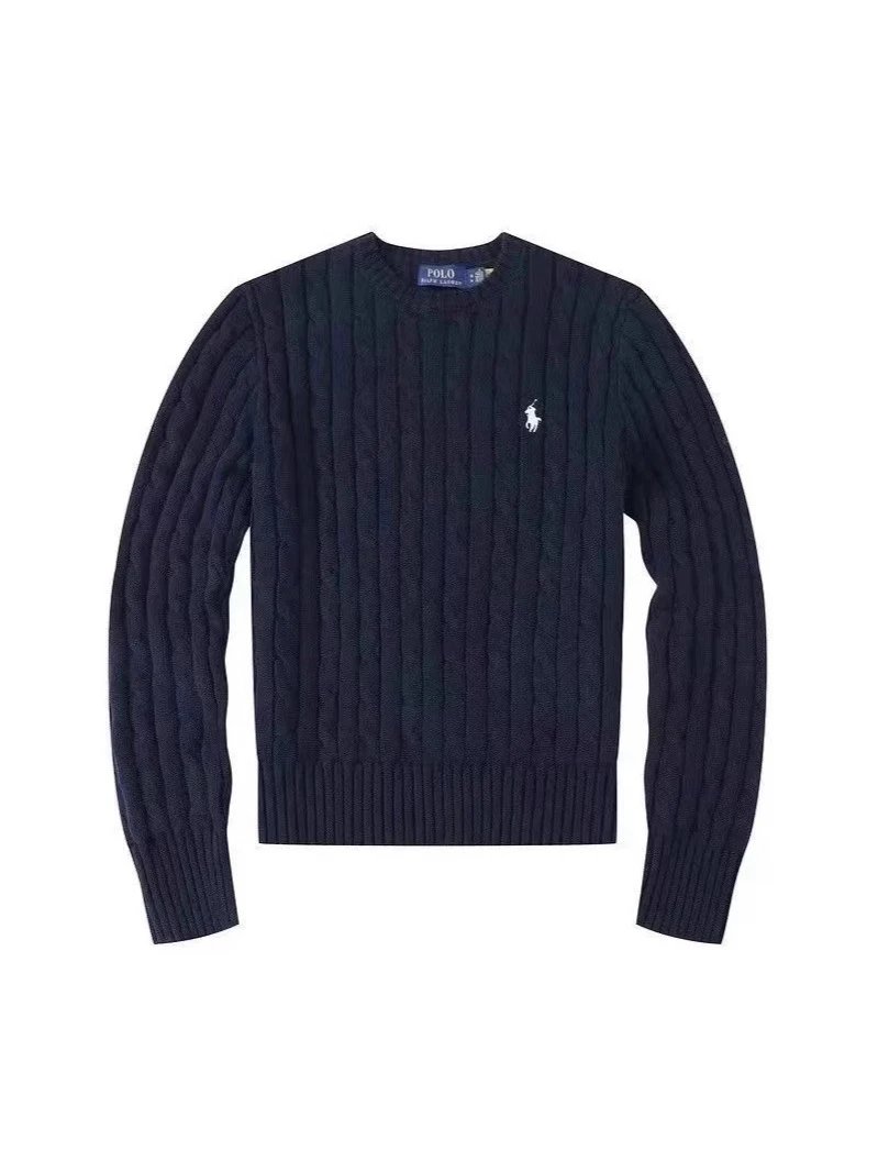 Navy Cable-Knit Sweater