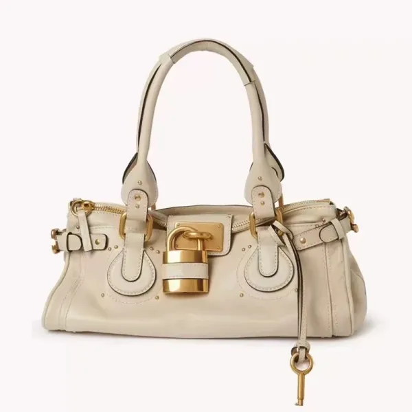 Chloé Paddington Black Leather Handbag with Gold Hardware - 12