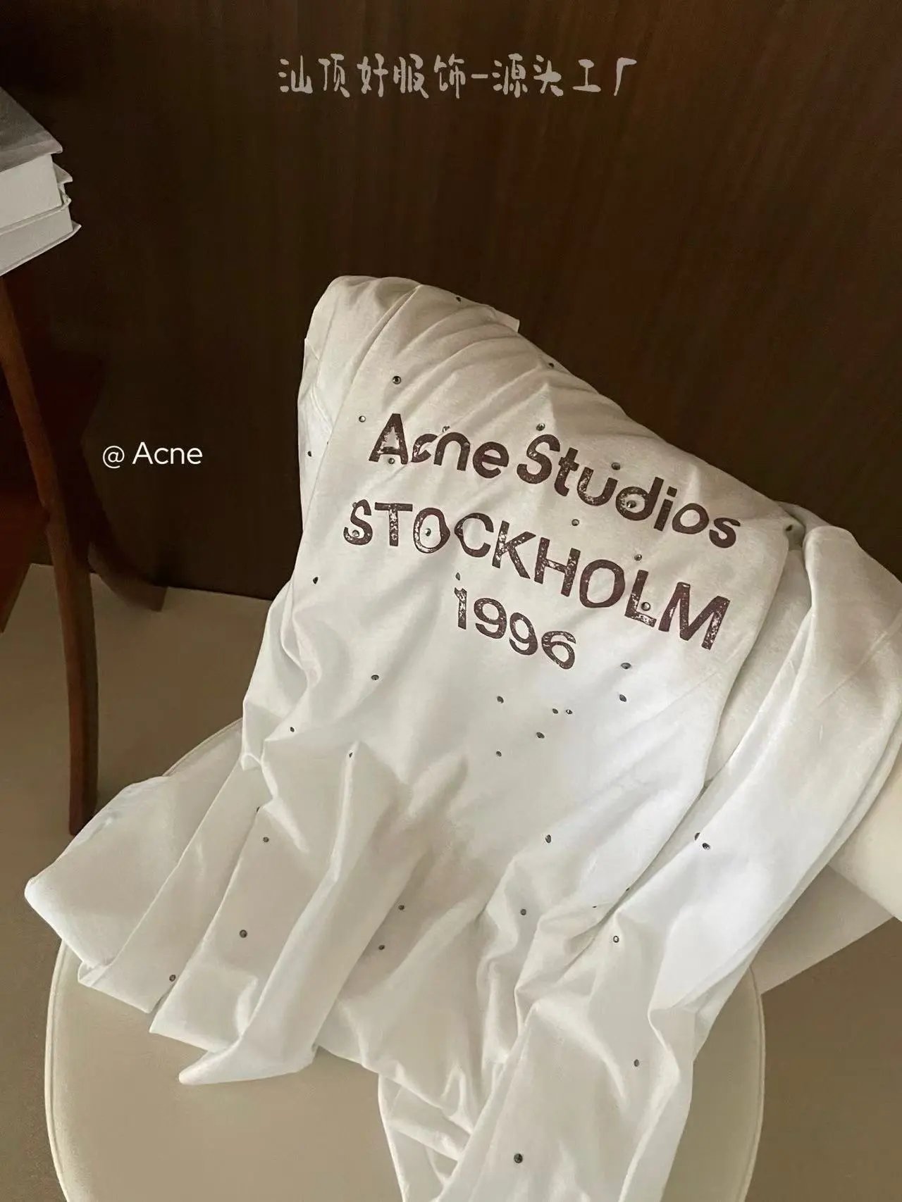 Acne Studios Stockholm 1996 Studded Long-Sleeve T-Shirt Black - 14