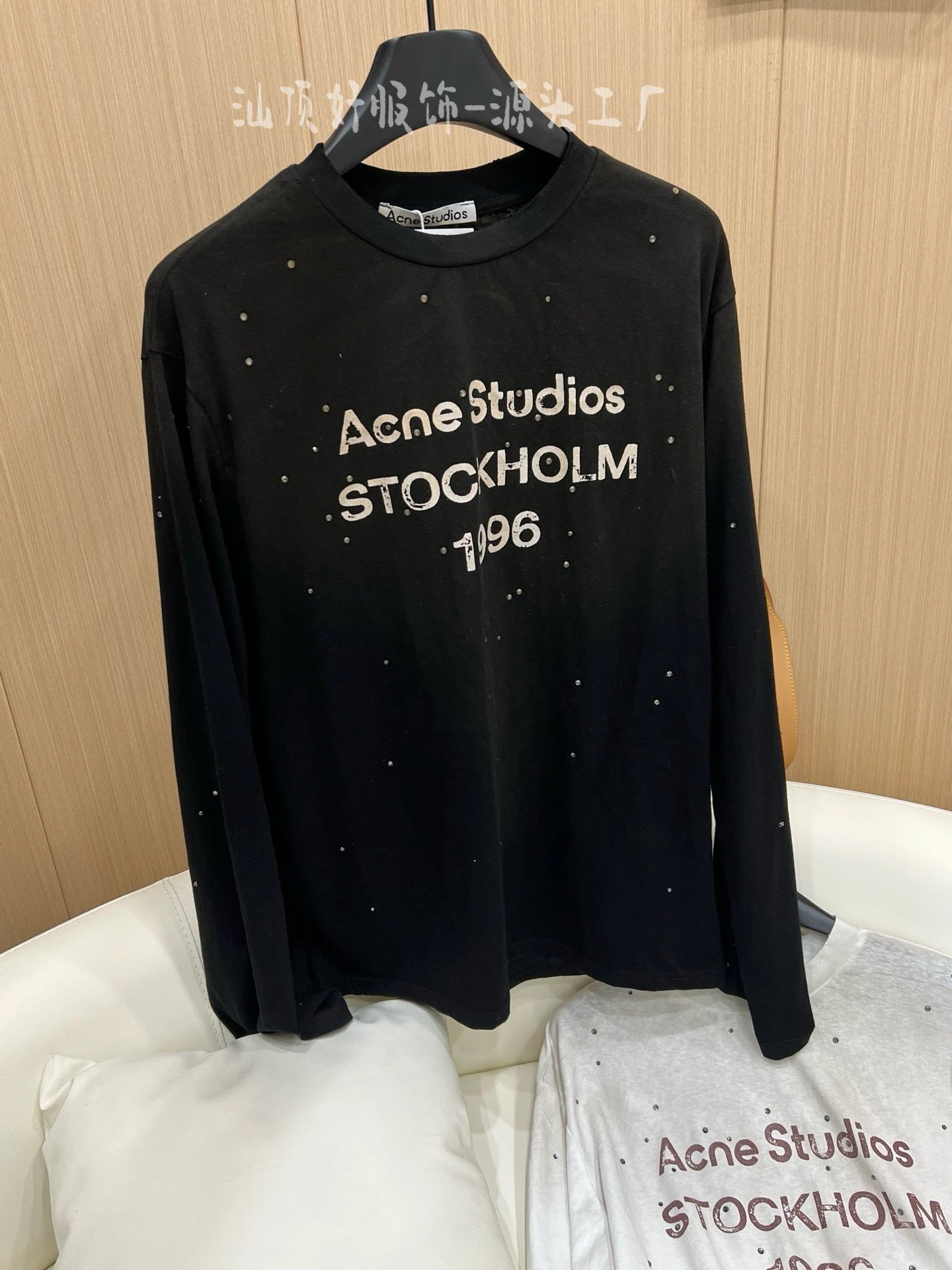 Acne Studios Stockholm 1996 Studded Long-Sleeve T-Shirt Black - 9