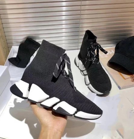 Balenciaga Speed 2.0 Lace-Up Black White