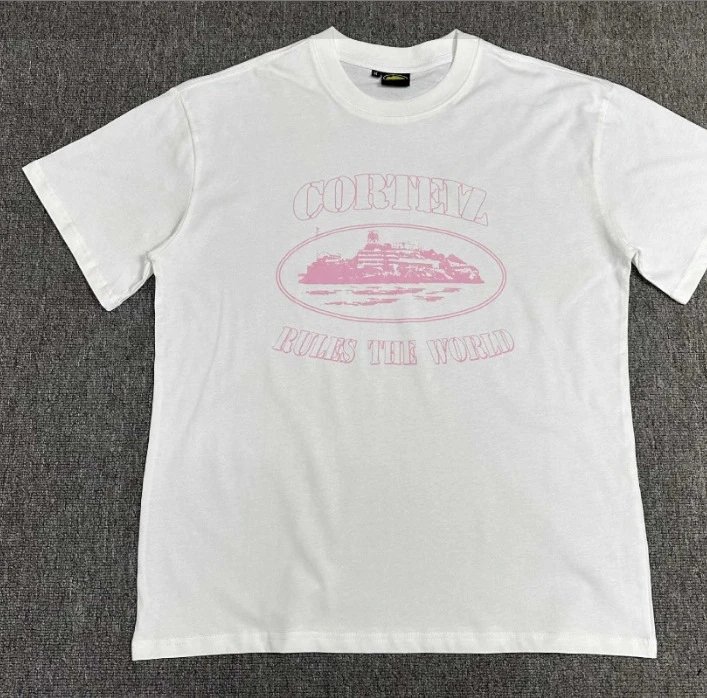 Corteiz Alcatraz T-shirt Rules The World White Pink