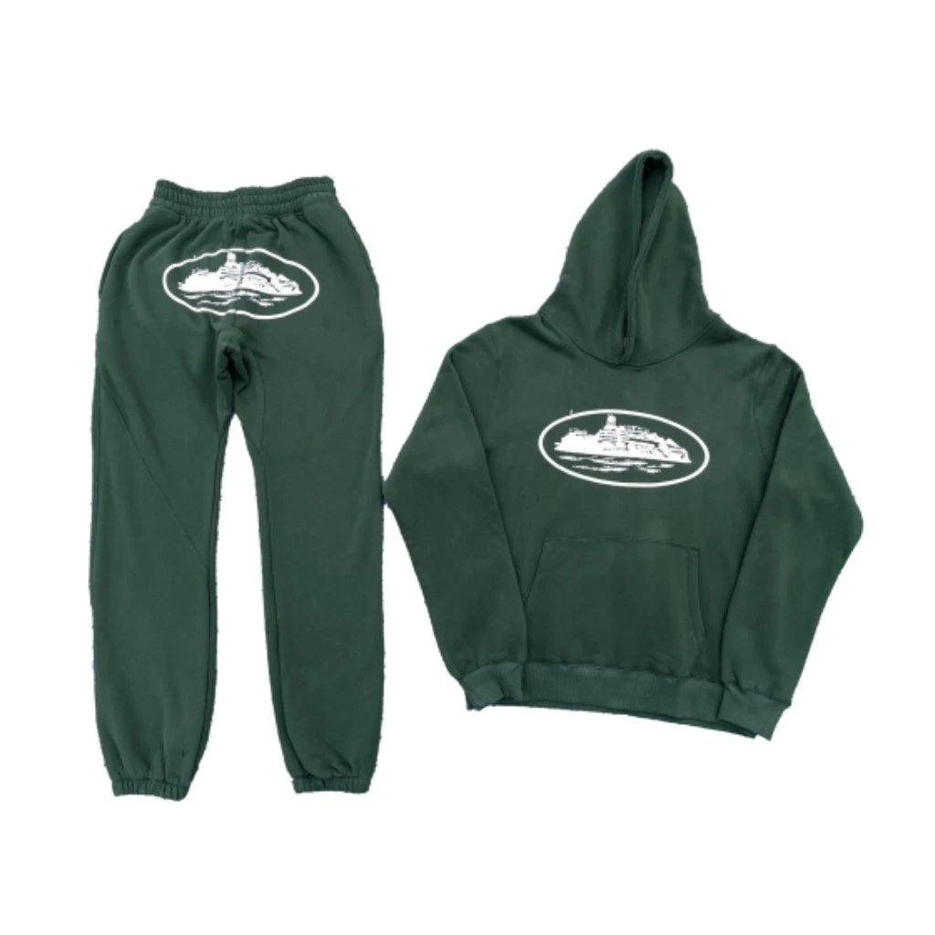 Green Hoodie and Sweatpants Set