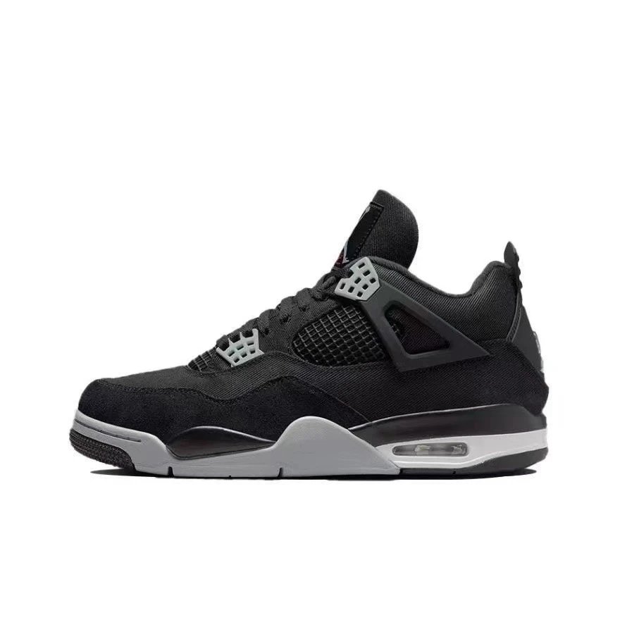 AJ4 white and black canvas SKU image