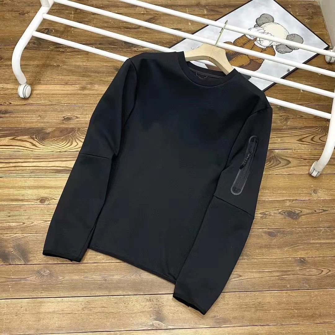 Other Sleeve Zipper Sweatshirt Black