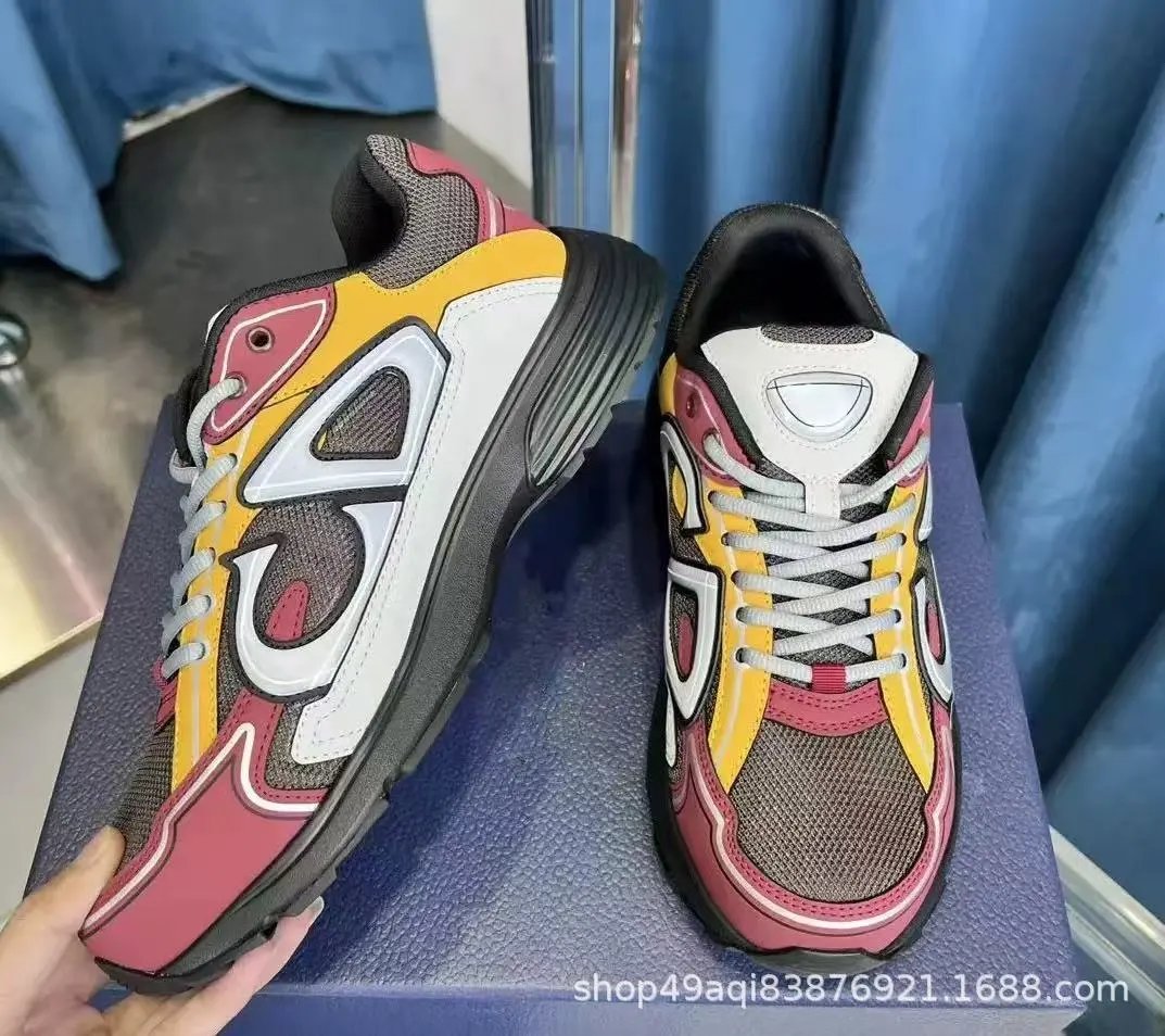 Dior B30 Low Burgundy Yellow White