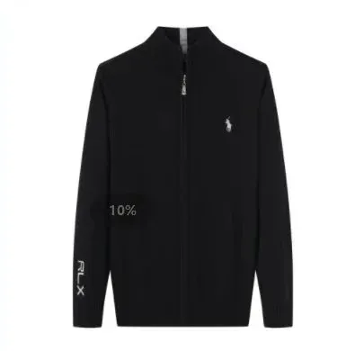 Polo Ralph Lauren Zip-Up Knit Jacket Black - 1