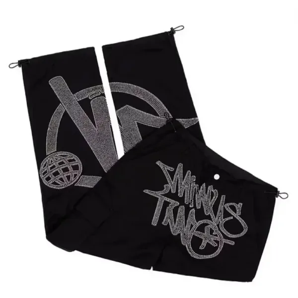 Philipp Plein Swarovski-Embellished Logo Shorts Black - 1