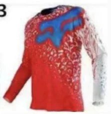 Fox Racing Fox Racing Red & White Long Sleeve Jersey Red