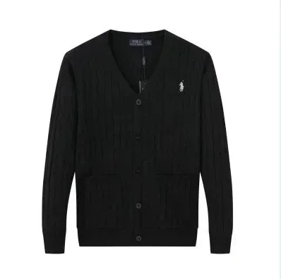 Polo Ralph Lauren Zip-Up Knit Jacket Black - 3