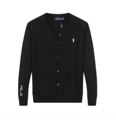 Polo Ralph Lauren Zip-Up Knit Jacket Black - 8