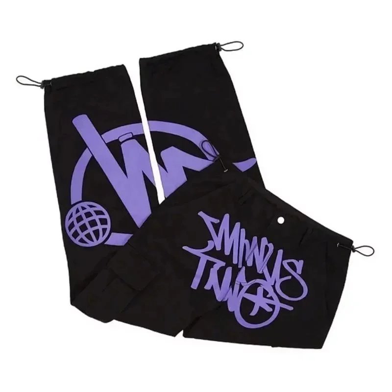 MINDUS TWO x Unknown Artist Purple Graphic Drawstring Shorts - 1