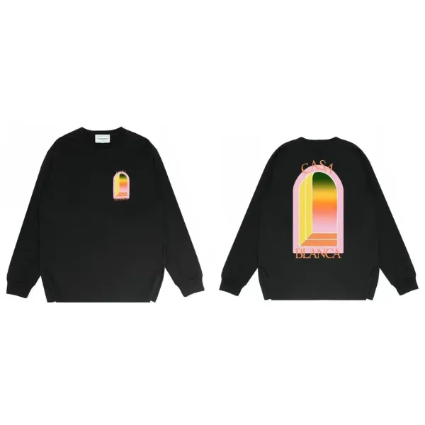Casa Blanca Arch Gradient Long-Sleeve Tee Black - 1
