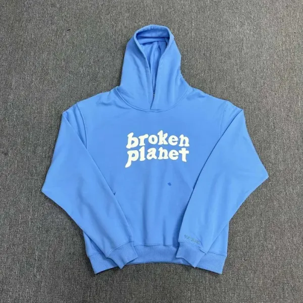 Broken Planet Hoodie Light Blue - 1