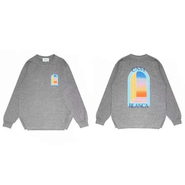 Casa Blanca Archway Graphic Long-Sleeve Tee Gray - 1
