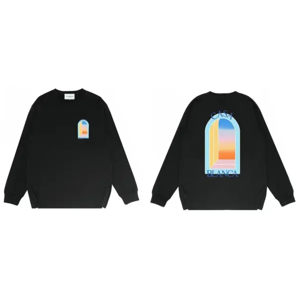 Casa Blanca Archway Graphic Long-Sleeve T-Shirt Black - 1