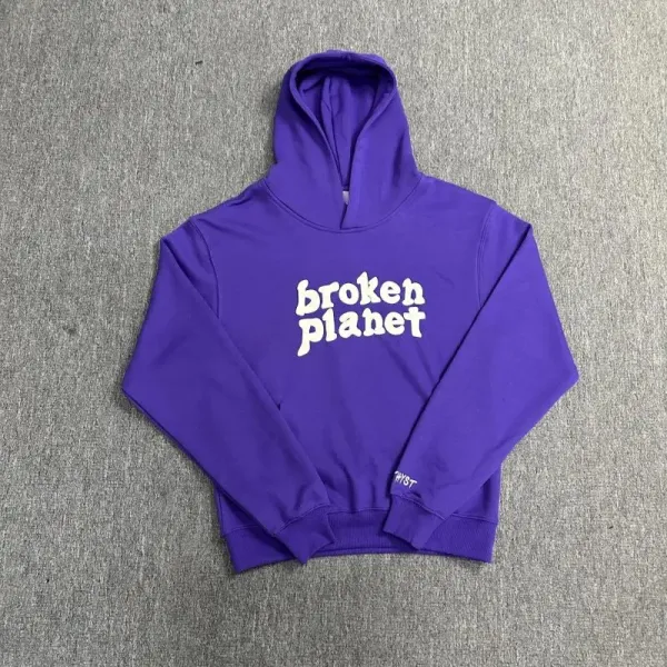 Broken Planet Hoodie Purple - 1