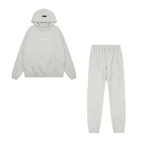Fear of God Essentials Gray Hoodie and Sweatpants Set - 1