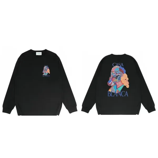 Casa Blanca Graphic Print Long-Sleeve Tee Black - 1