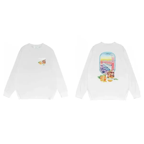 Casa Airlines x Cardiawear Graphic Long-Sleeve T-Shirt White - 1