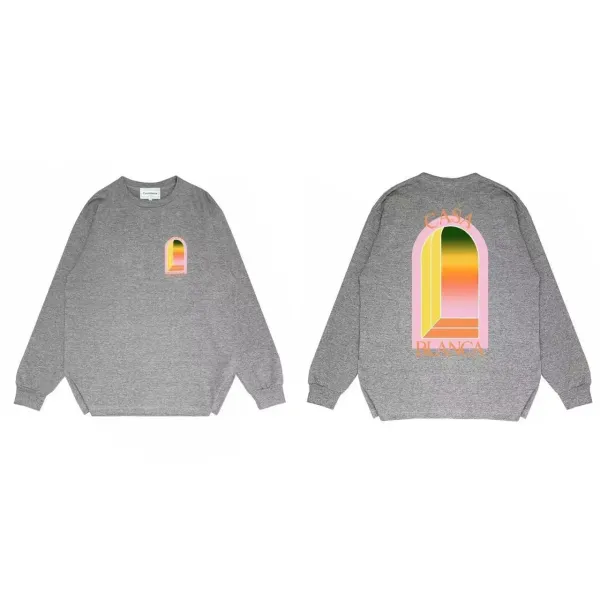 Casa Blanca Archway Gradient Long-Sleeve Sweatshirt Gray - 1