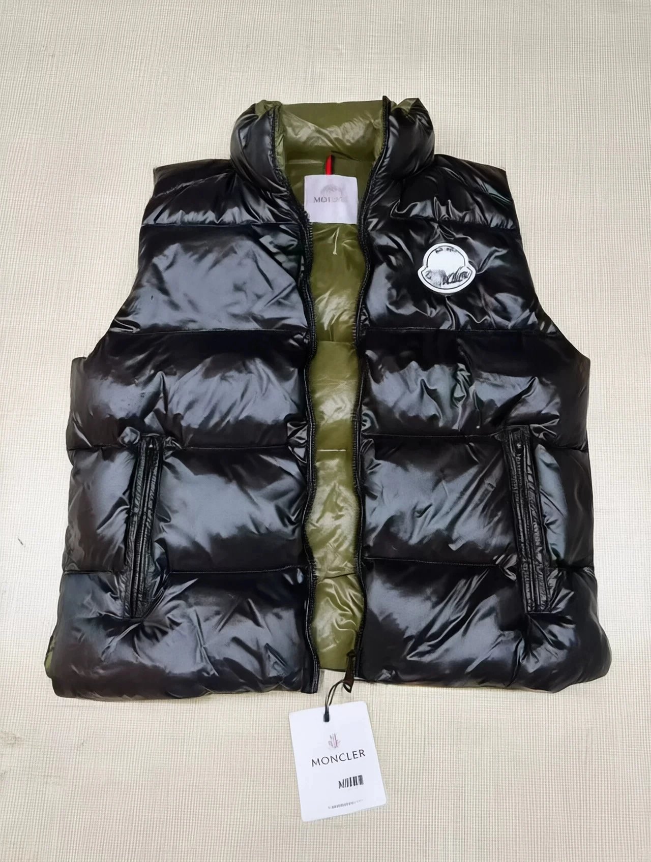 Black with Green Lining