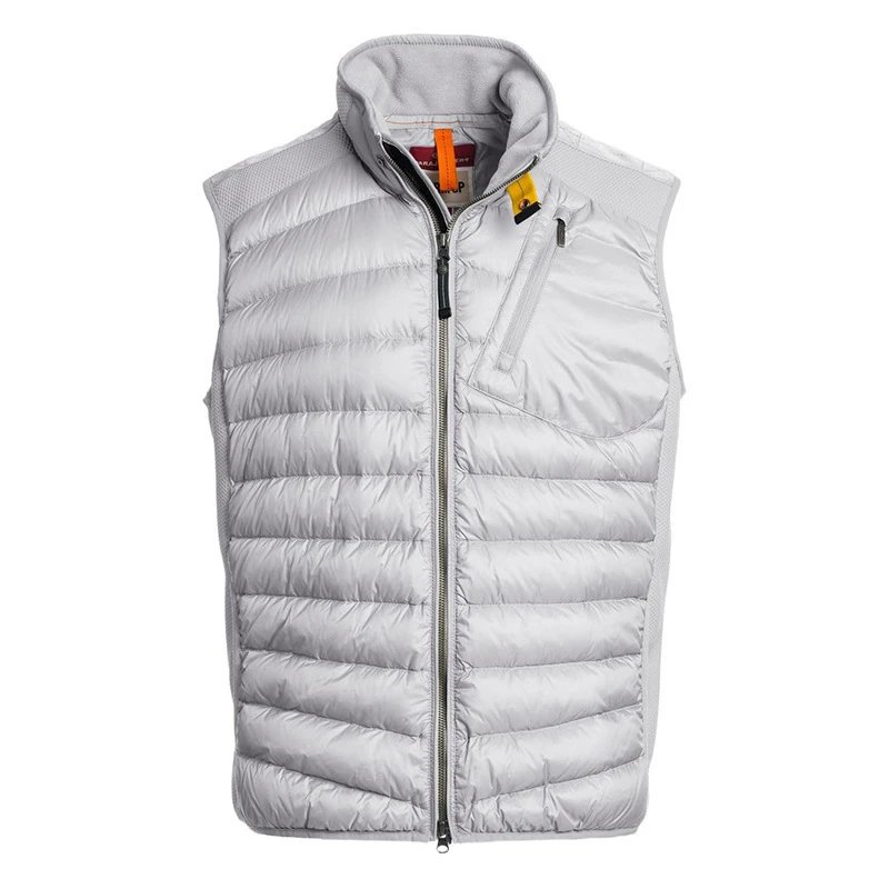 New silver gray down vest