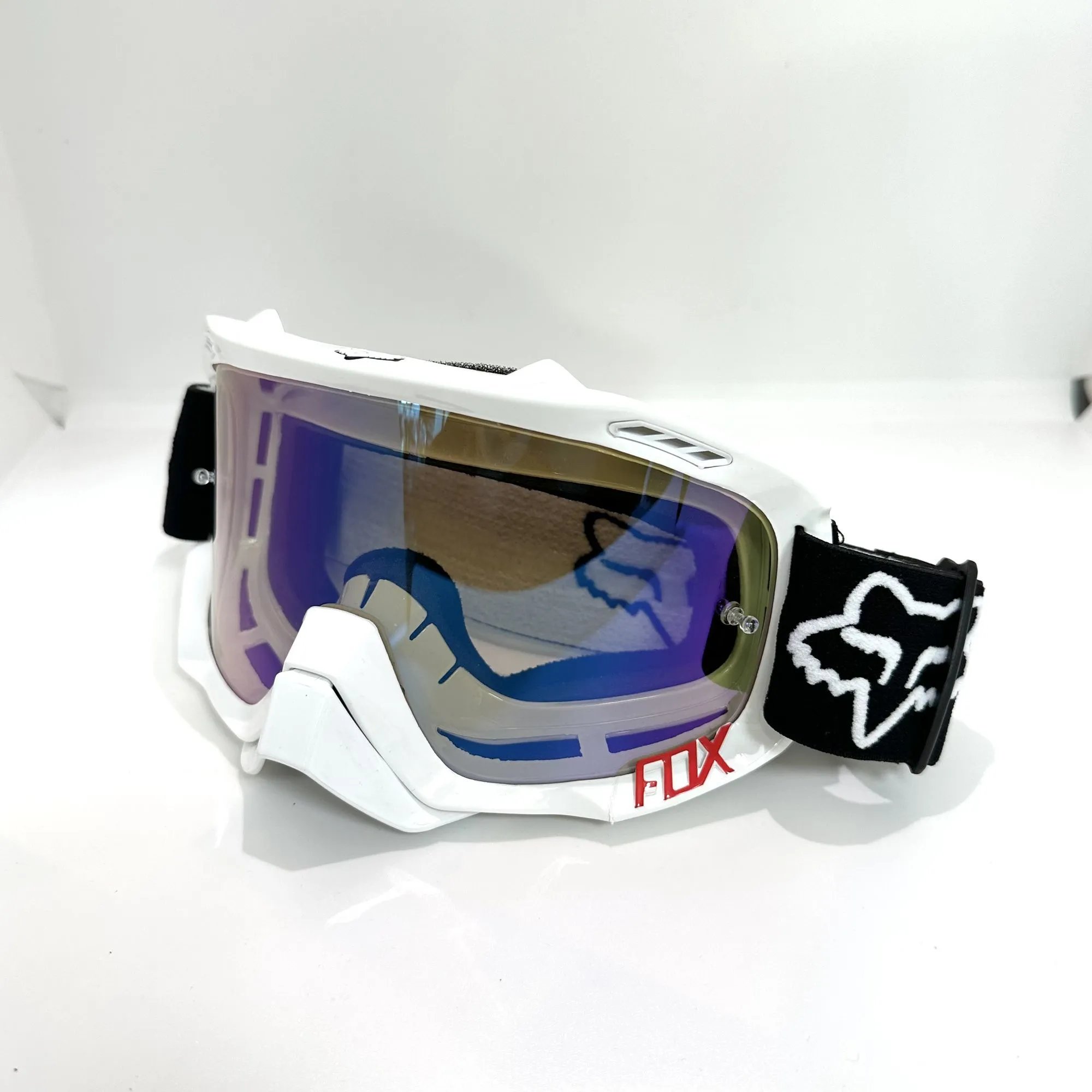 FOX white frame colorful (free glasses bag anti-fog wipes)
