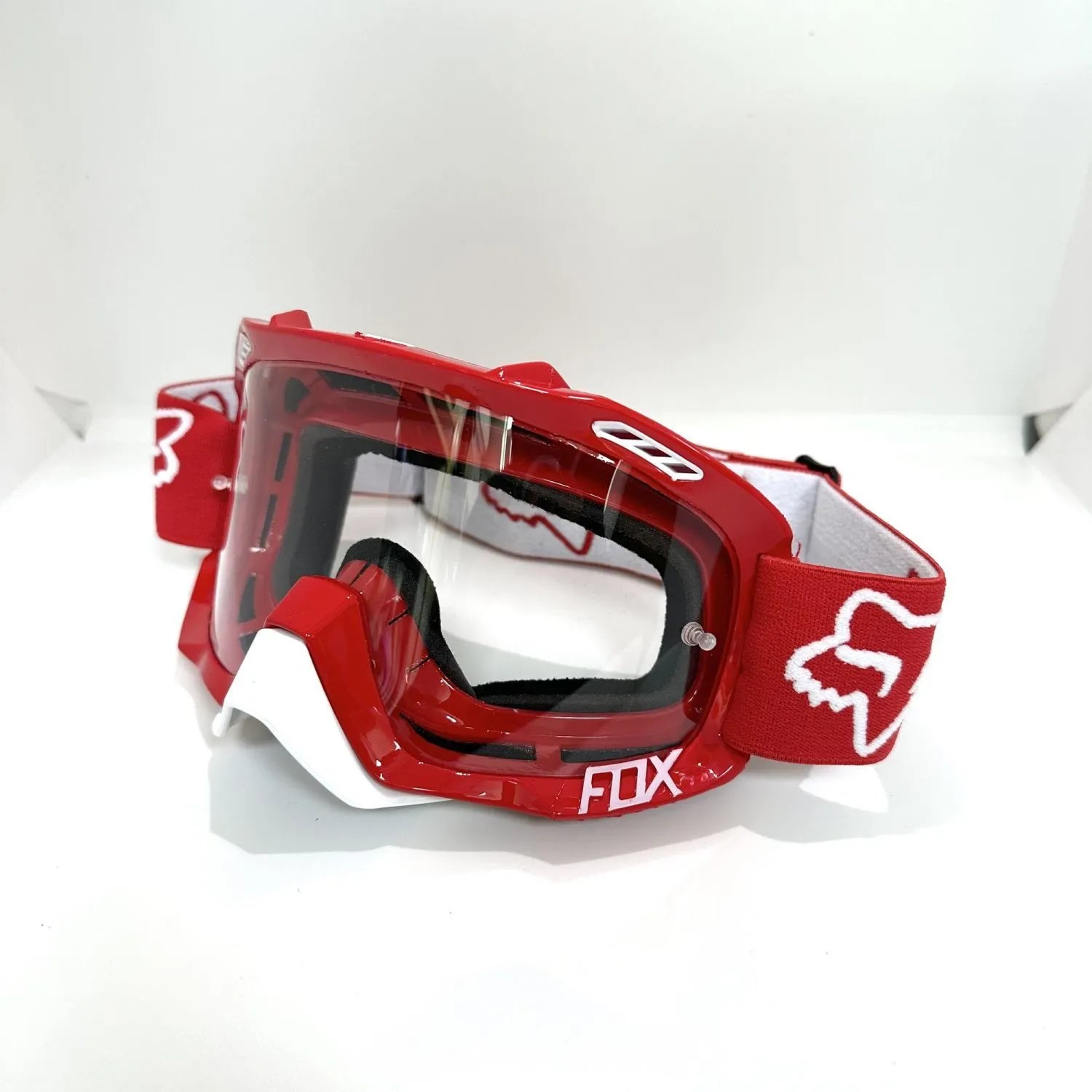 FOX Red Frame Clear (free glasses bag with anti-fog wipes)