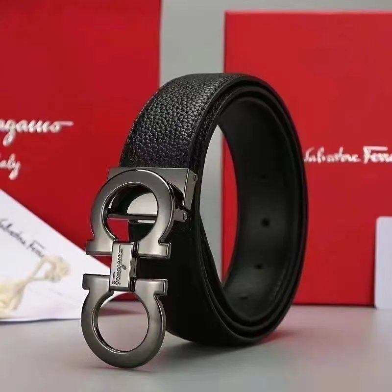 Gunmetal Black Buckle Pebbled Leather