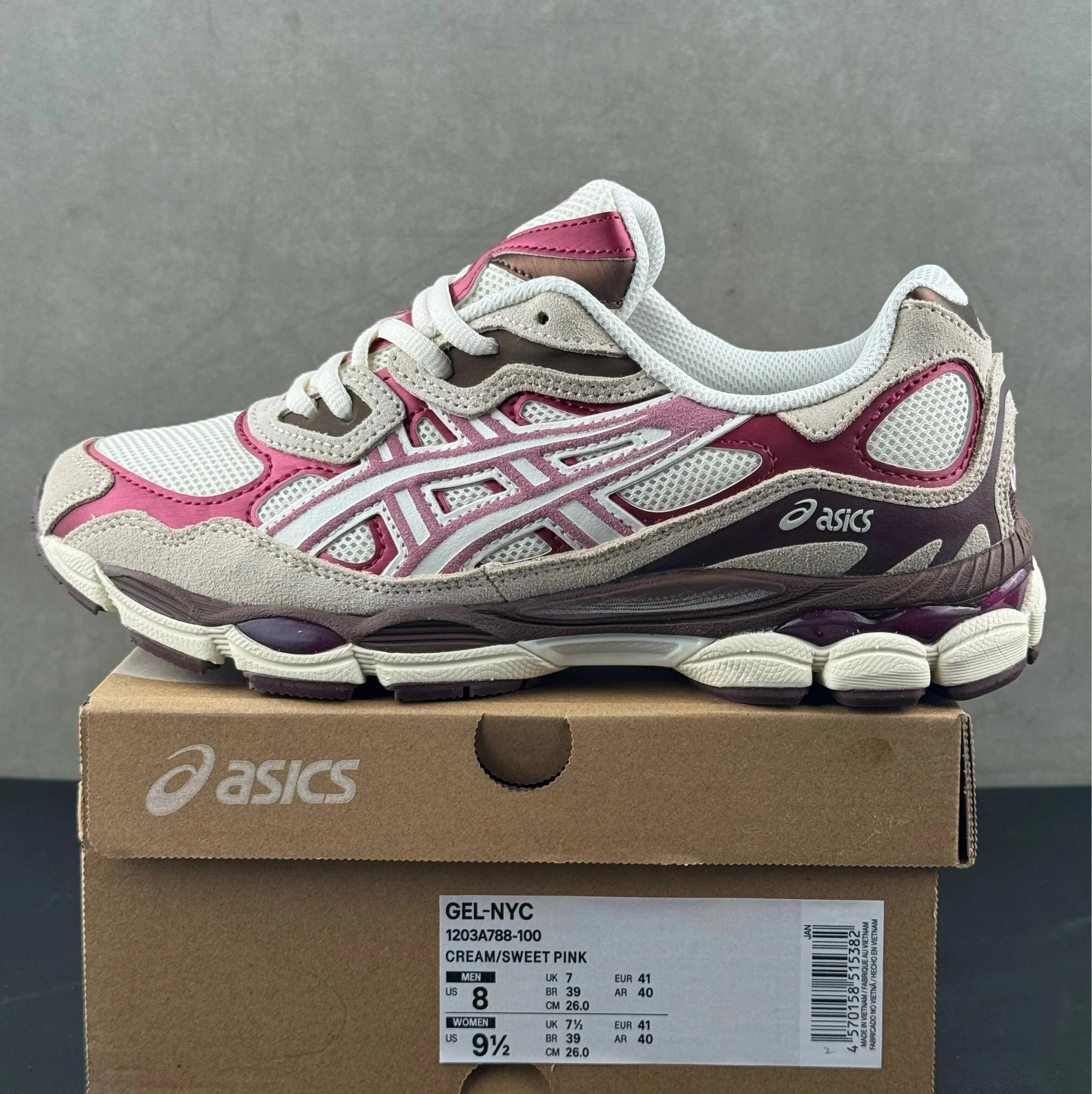 Asics Gel-NYC Cream/Sweet Pink Running Shoes