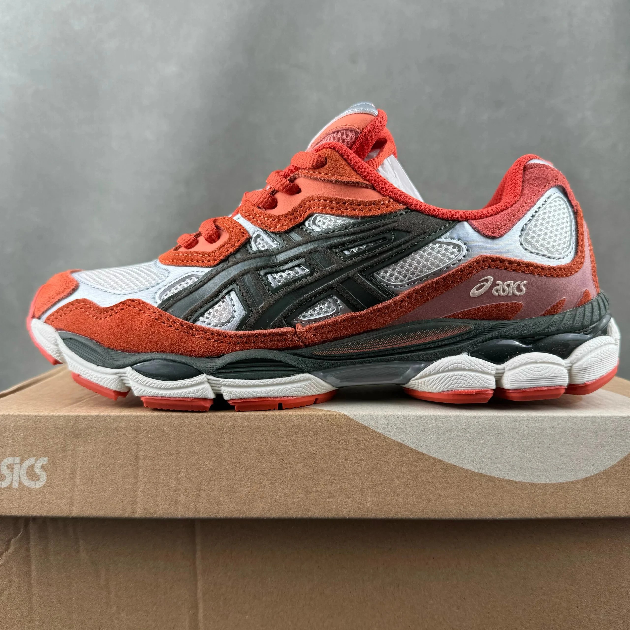Asics Gel-Kayano 14 Orange Red Black Running Shoes - 1