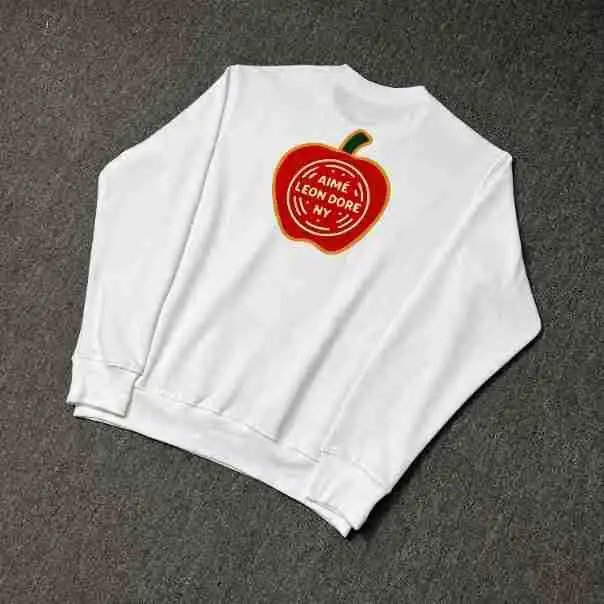 Aimé Leon Dore Aimé Leon Dore White Apple Patch Crewneck Sweatshirt White