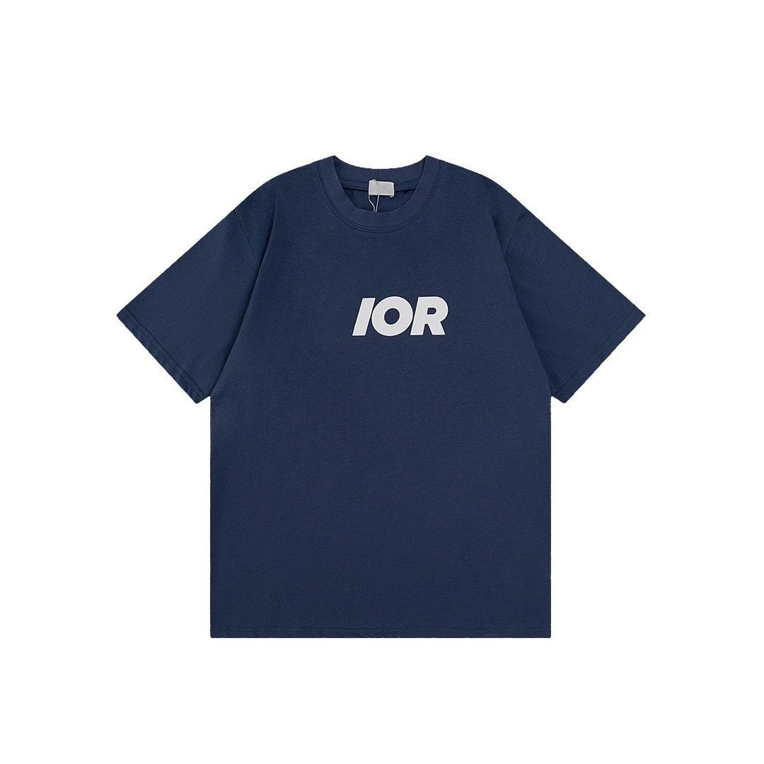 IOR T-Shirt Black White Gray Blue Casual Graphic Tee