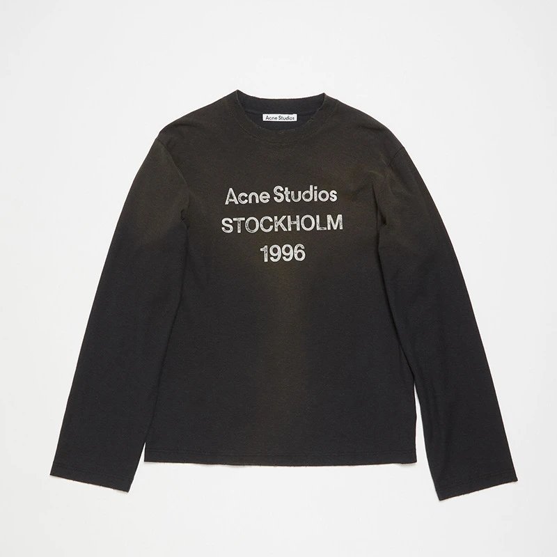 Acne Studios Acne Studios Stockholm 1996 Black Long-Sleeve T-Shirt Black