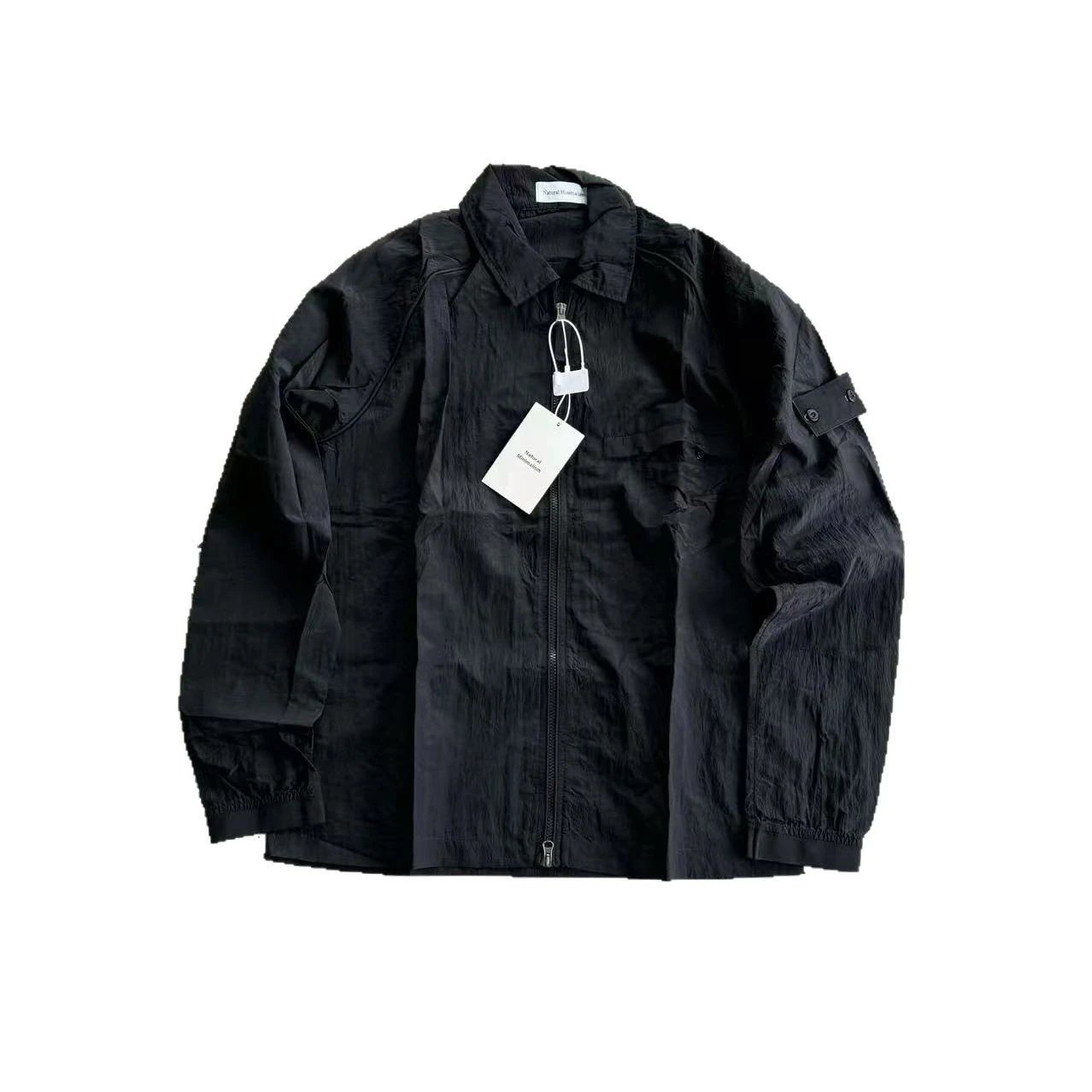 Stone Island Jackets Nylon zip-up jacket with detachable sleeve patch image 5