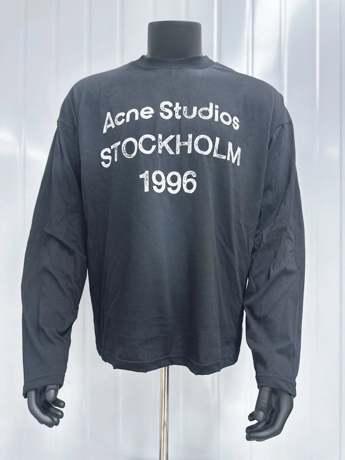 Acne Studios Acne Studios Stockholm 1996 Black Long-Sleeve T-Shirt Black