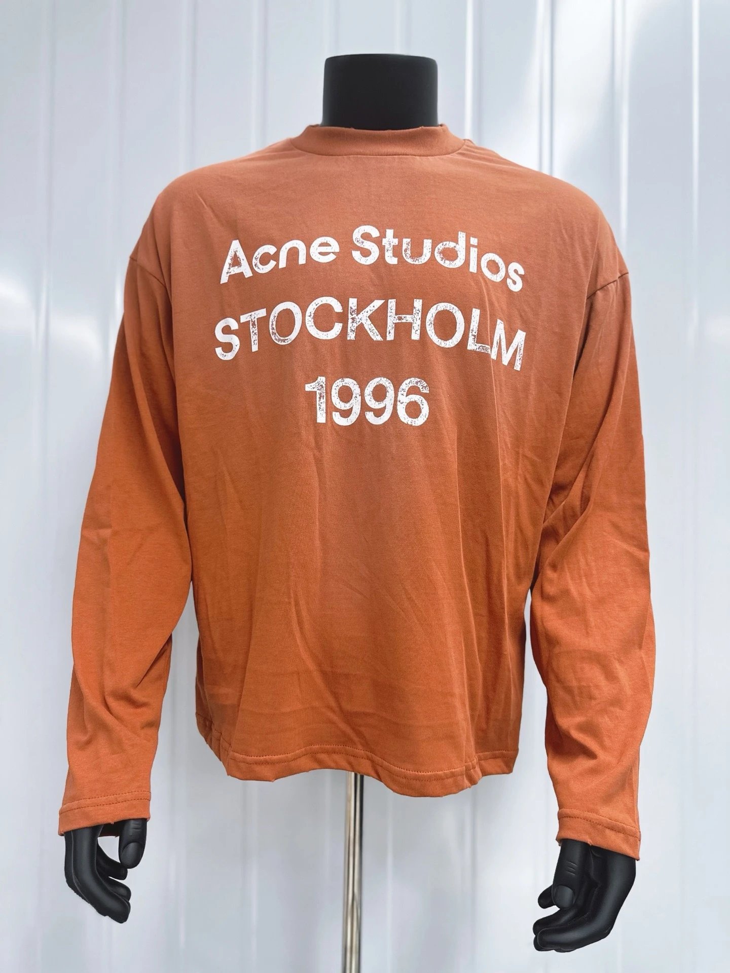 Acne Studios Acne Studios Stockholm 1996 Long-Sleeve T-Shirt in Brick Red Brown
