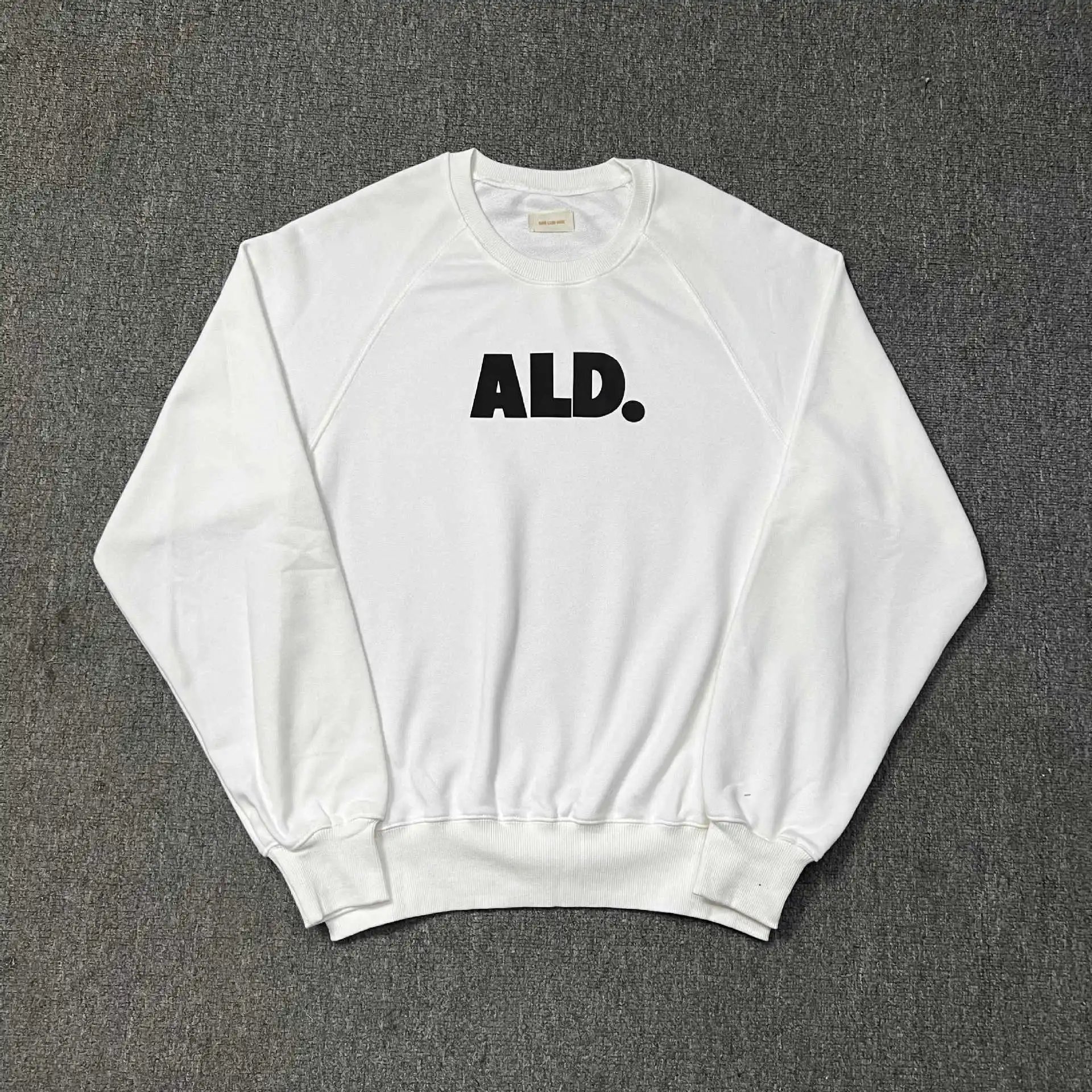 ALD. ALD. White Logo Sweatshirt White