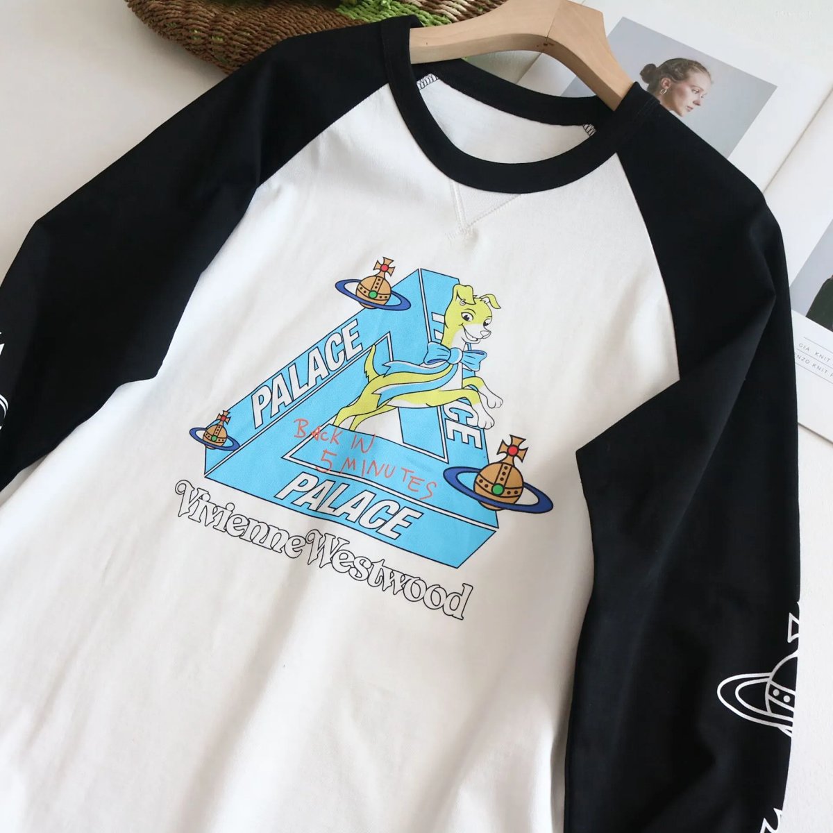 Palace x Vivienne Westwood Graphic Print Oversized T-Shirt Dress in Cream product detail 25 in Litbuy spreadsheet finds