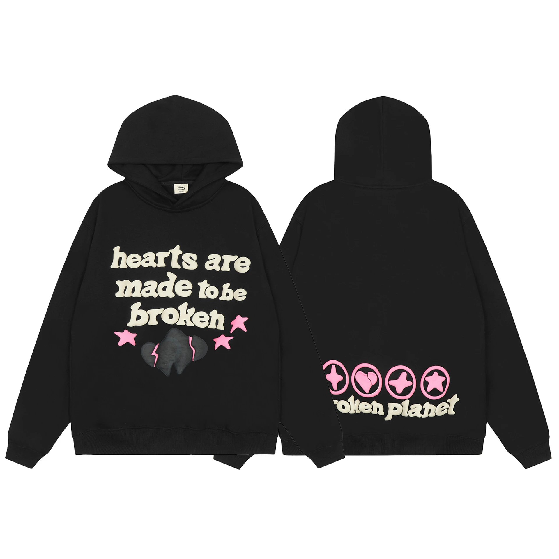 Broken Planet Black 'Hearts Are Made to Be Broken' Hoodie Black