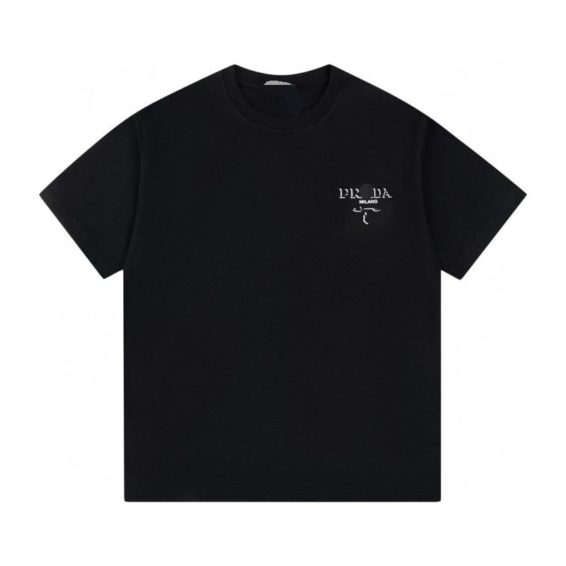 Prada Logo Embroidered T-Shirt
