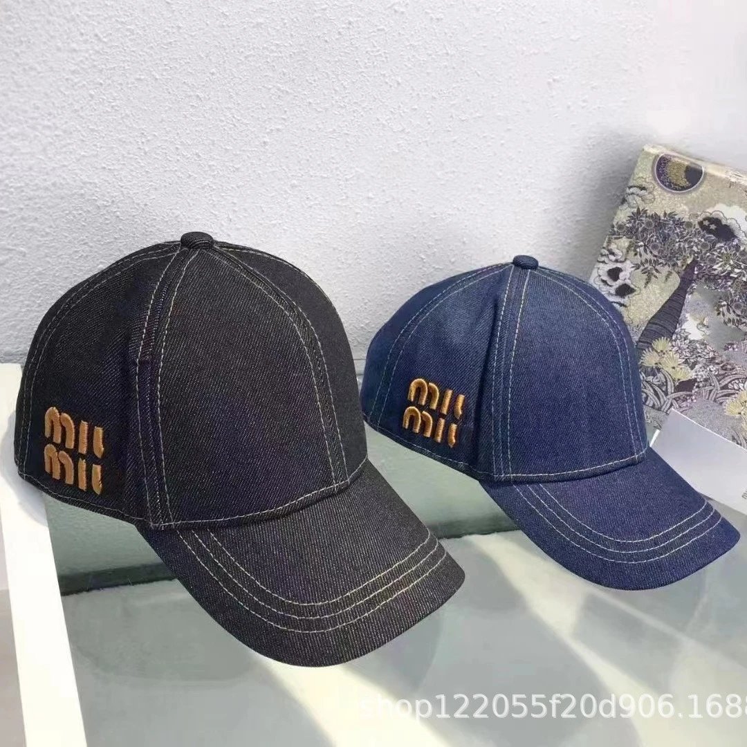 Miu Miu Denim Bucket Hat Blue Casual