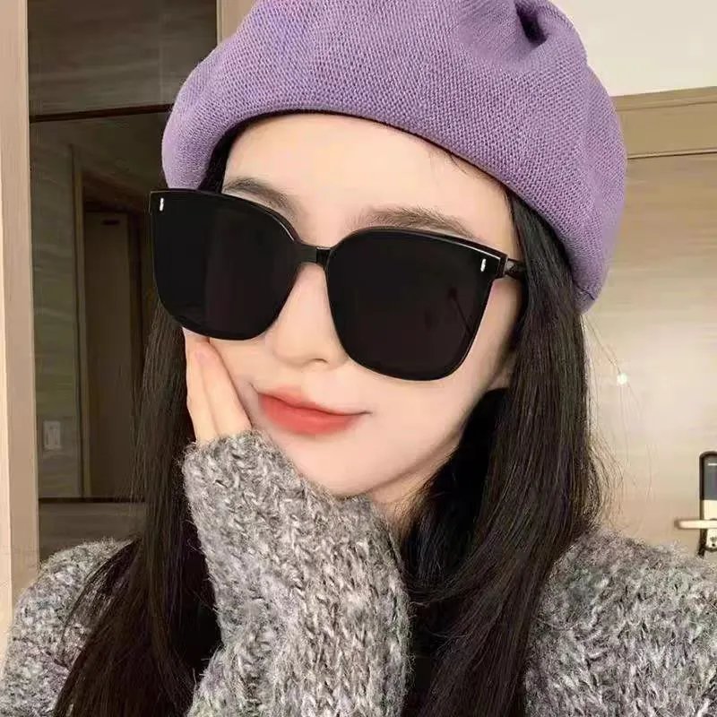 Metal Frame Sunglasses Black Square Retro Style