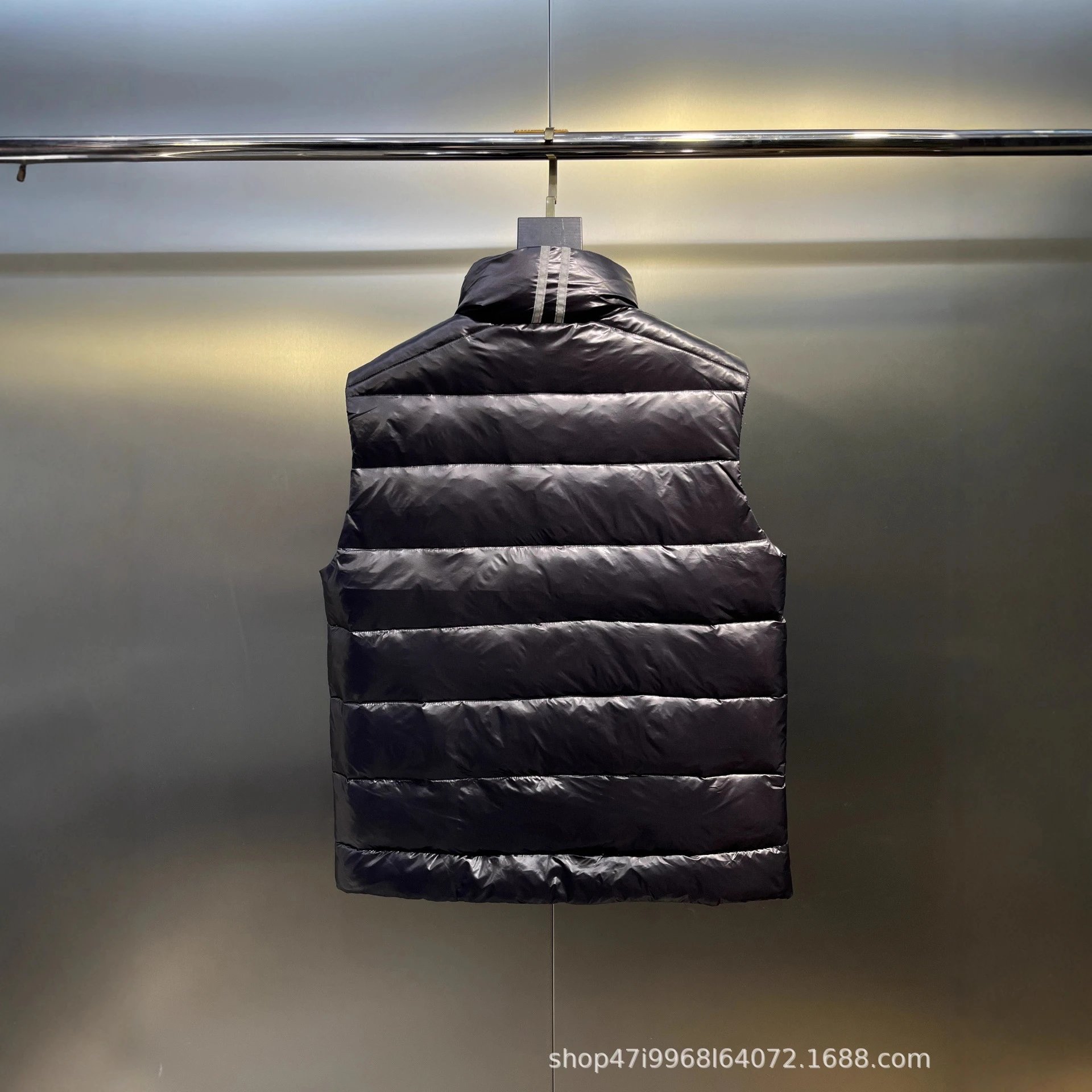 Versace Logo Black Quilted Puffer Vest
