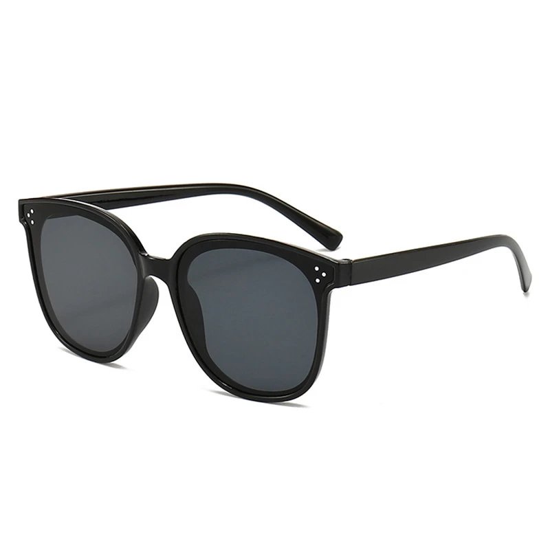 Metal Frame Sunglasses Black Square Retro Style