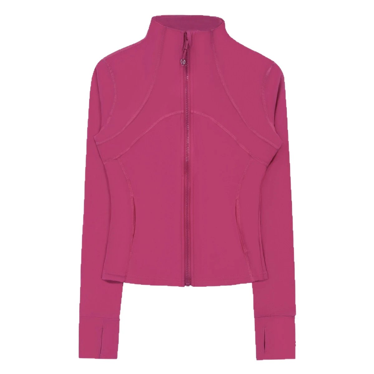 Brown Full-Zip Long Sleeve Athletic Jacket